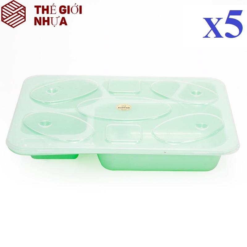 [HCM]Combo 5 Khay Cơm Lớn Duy Tân (32 x 26 x 6 cm) No.758