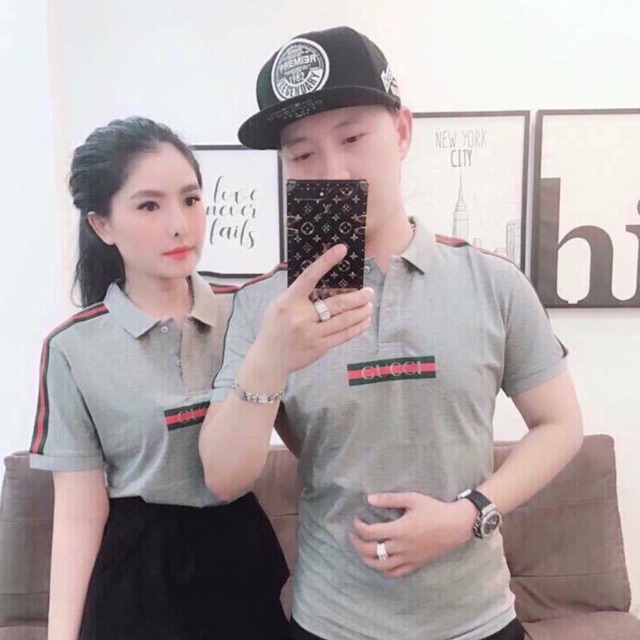 [HCM]Áo Thun Polo Xám Gucci (Có Bán Lẻ)