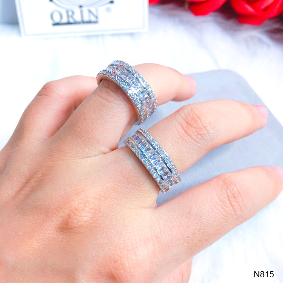 Nhẫn bạc nữ đính đá thời thượng Orin N815