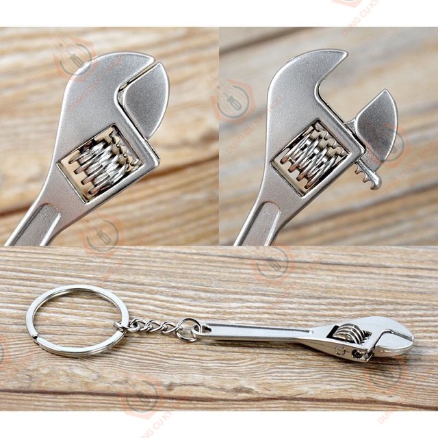 Mỏ lết móc khoá mini inox _ [Shop Dụng Cụ Kỹ Thuật]