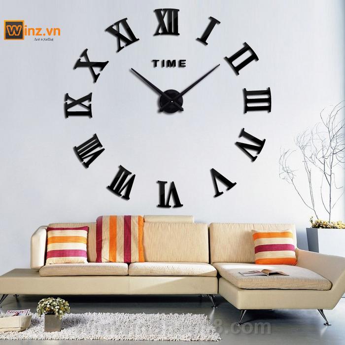 [HCM]Đồng hồ dán tường số La Mã V.2
