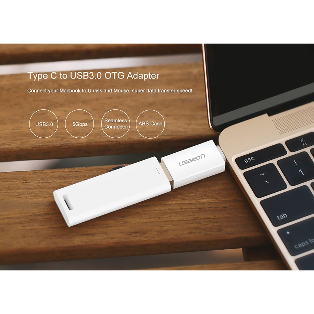 Đầu chuyển USB 3.1 Type C to USB 3.0 Type A UGREEN 30155