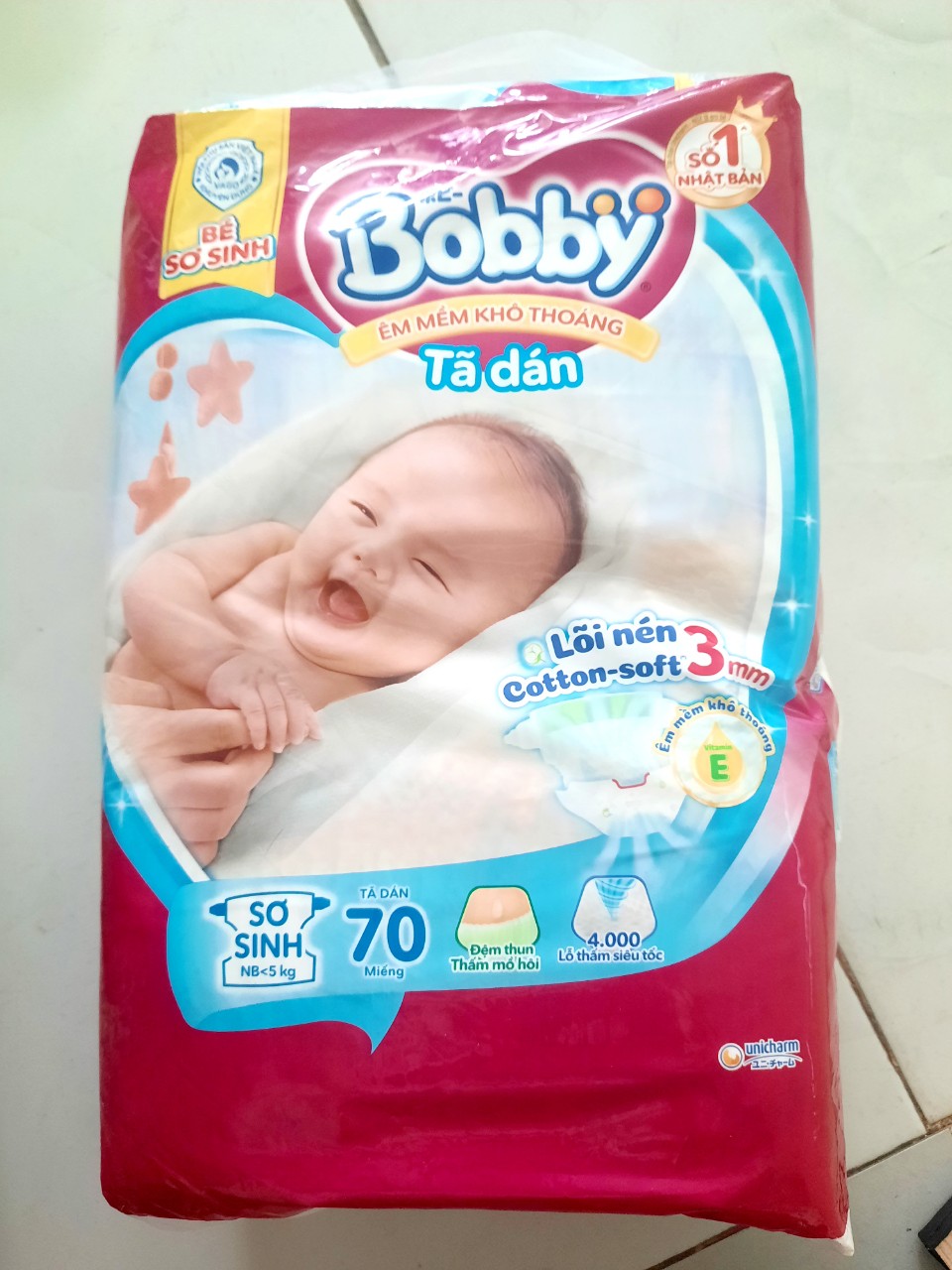 Tã dán Bobby sơ sinh 70