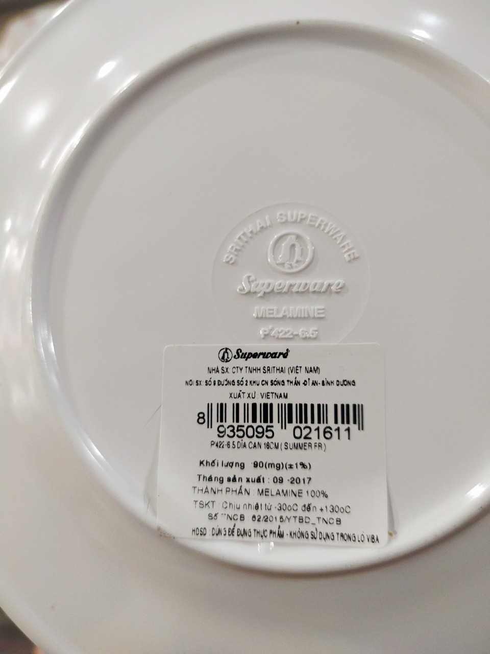 Dĩa Cạn Họa Tiết Chất Liệu 100% Melamine | Superware Thái Lan