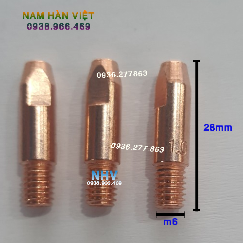 Béc hàn mig 24KD - M6*28*0.8/1.0/1.2mm