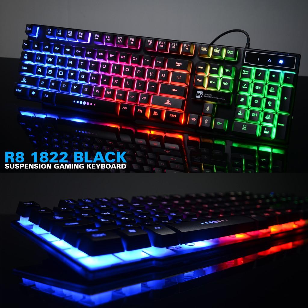 Bàn Phím Giả Cơ Chuyên Game R8 1822 LED 7 Màu