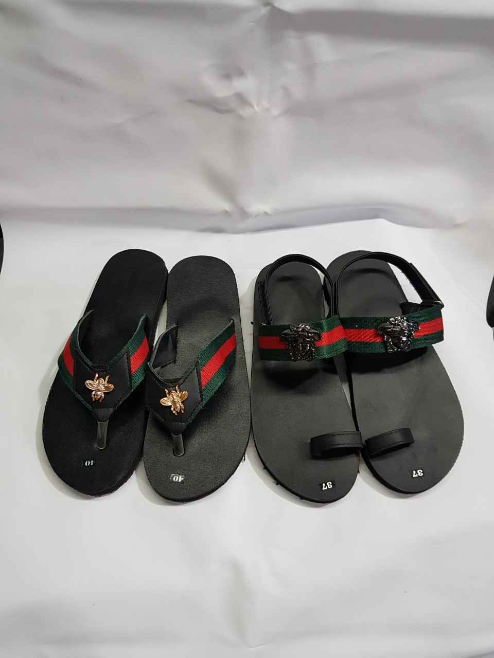 [FREESHIP + HOÀN TIỀN 50K] Dép cặp đôi nam nữ đế đen quai dù size từ 35 đến 43