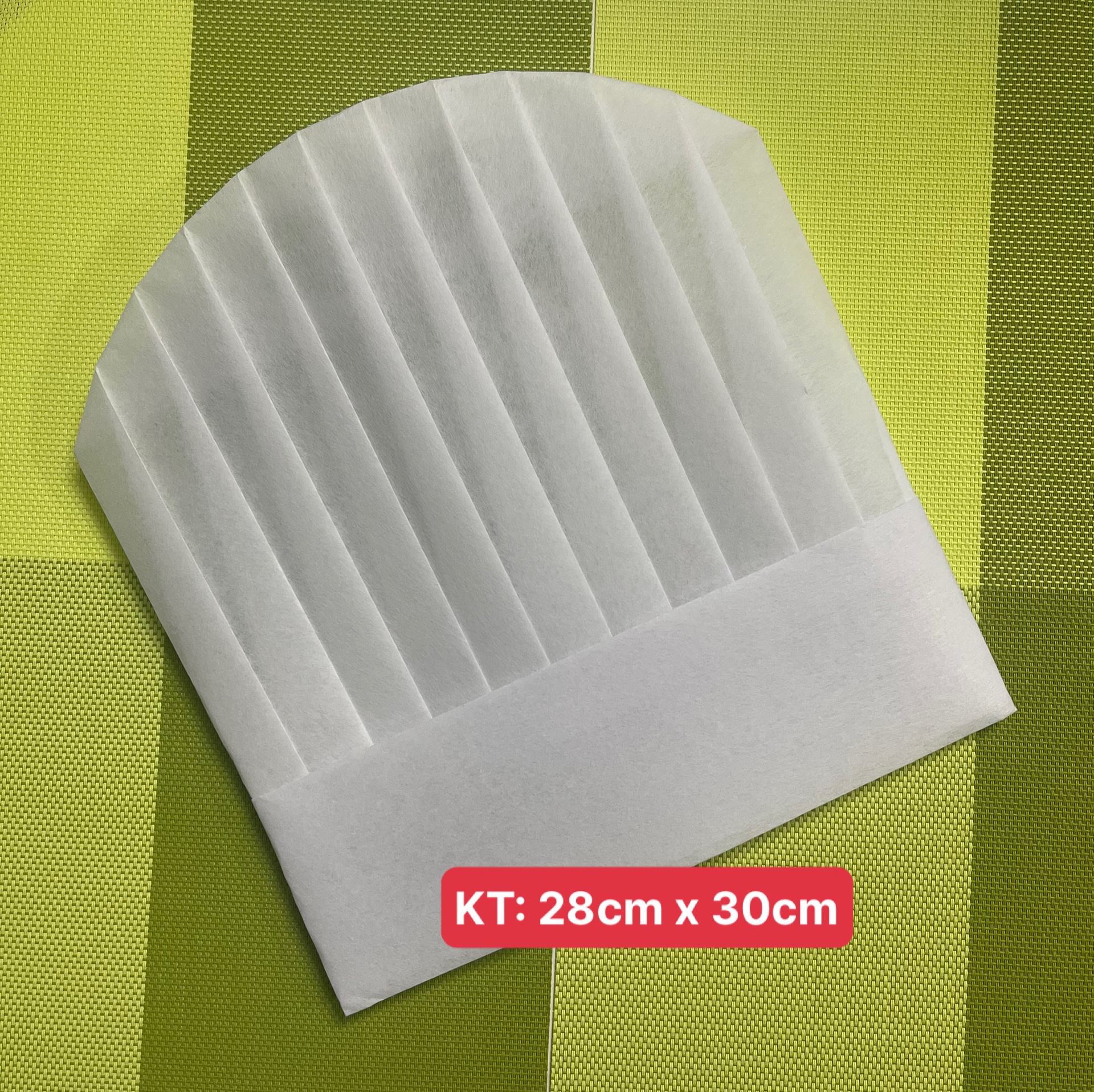 Mũ Đầu Bếp Loại Tròn Bằng Giấy Cao cấp