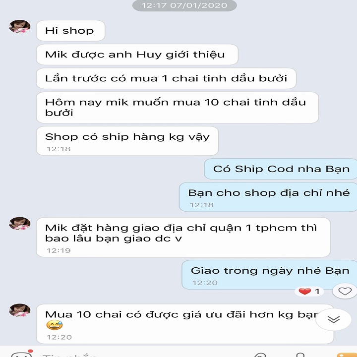 Tinh dầu Vỏ Bưởi - TANTRICO ( 20ml )