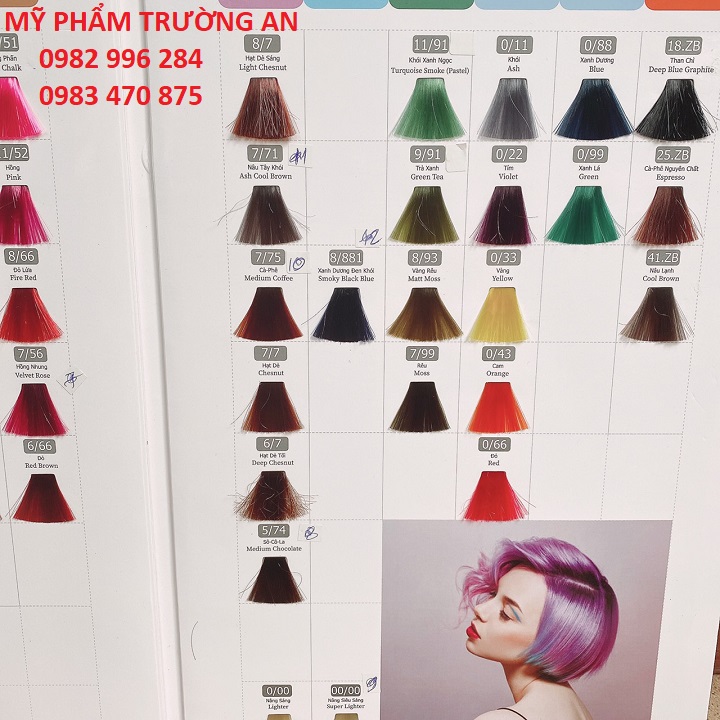 MÀU NHUỘM TÓC COLORLINE ĐỦ MÀU