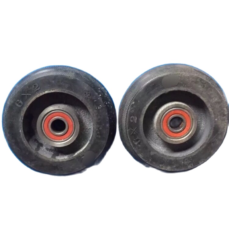 [HCM]Bộ 2 bánh xe cao su 6x2 BX 150mm