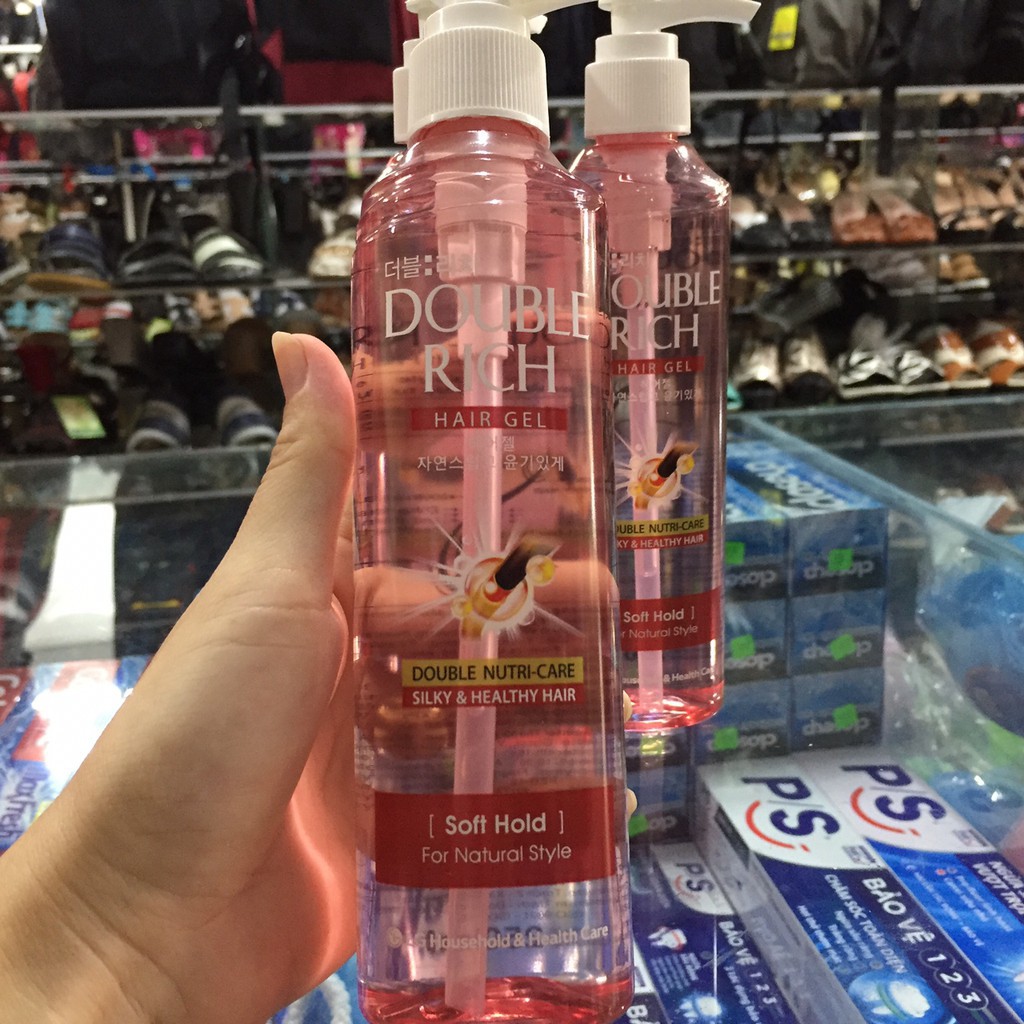 Gel tạo kiểu giữ nếp tóc tự nhiên DOUBLE RICH 250ml
