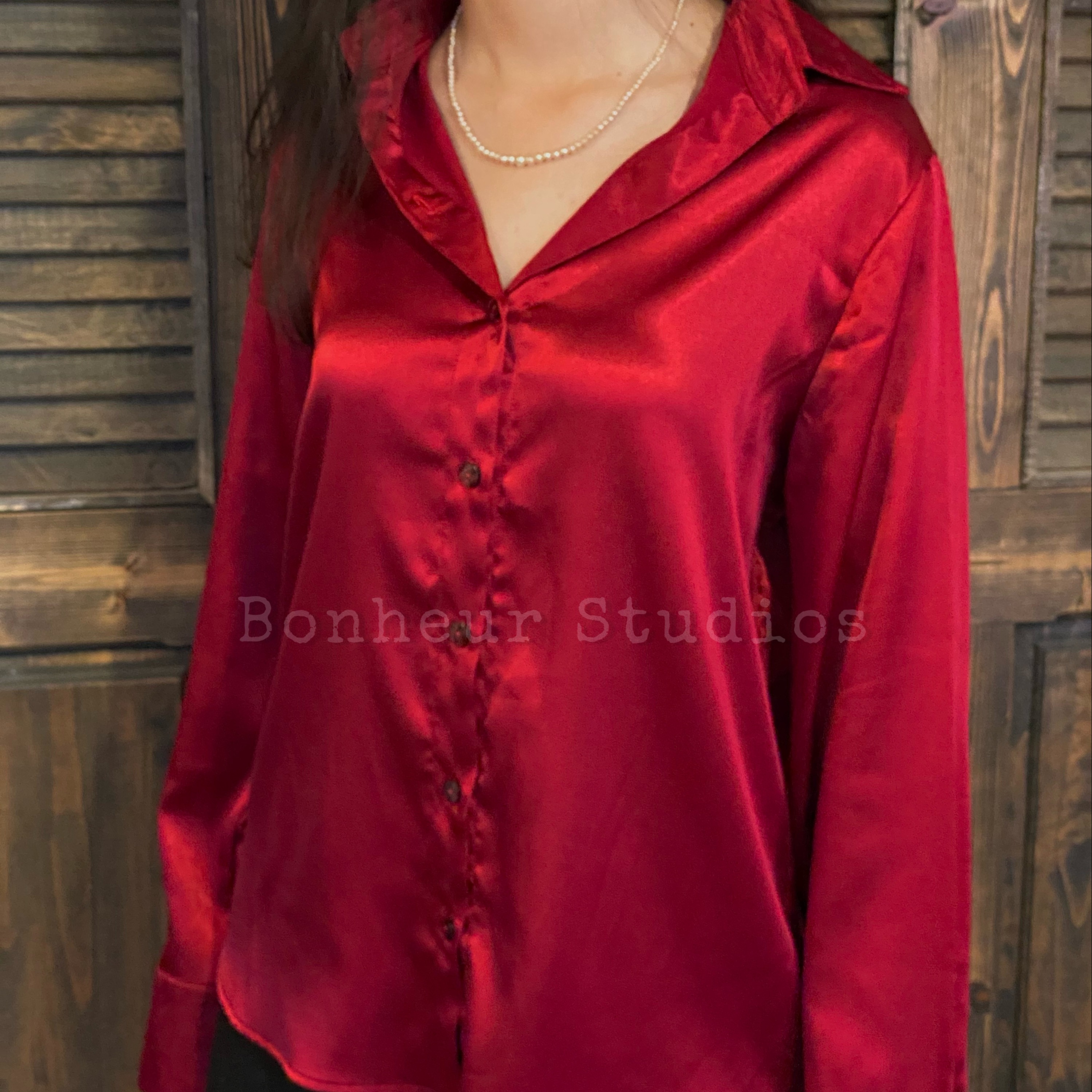 [ Bonheur.studios ] SILKEN SHIRT