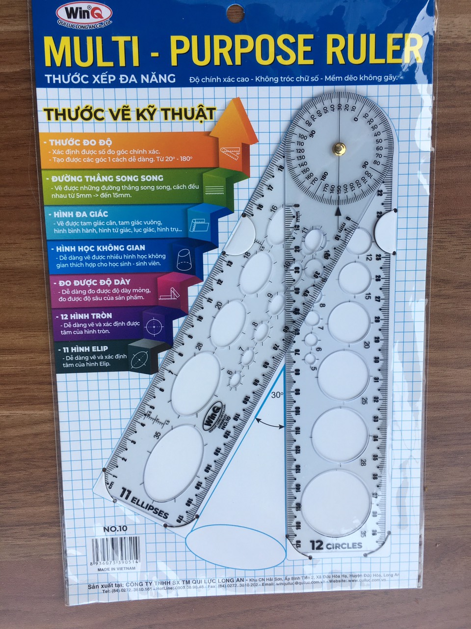Thước xếp đa năng - Thước vẽ kỹ thuật