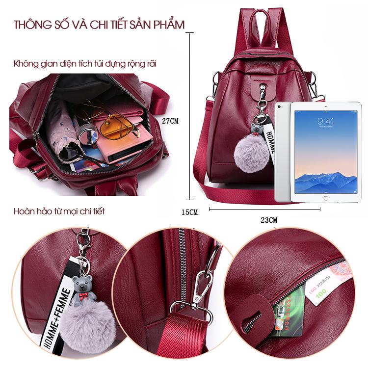 Balo Mini Da Mềm Đi Chơi Dành Cho Nữ
