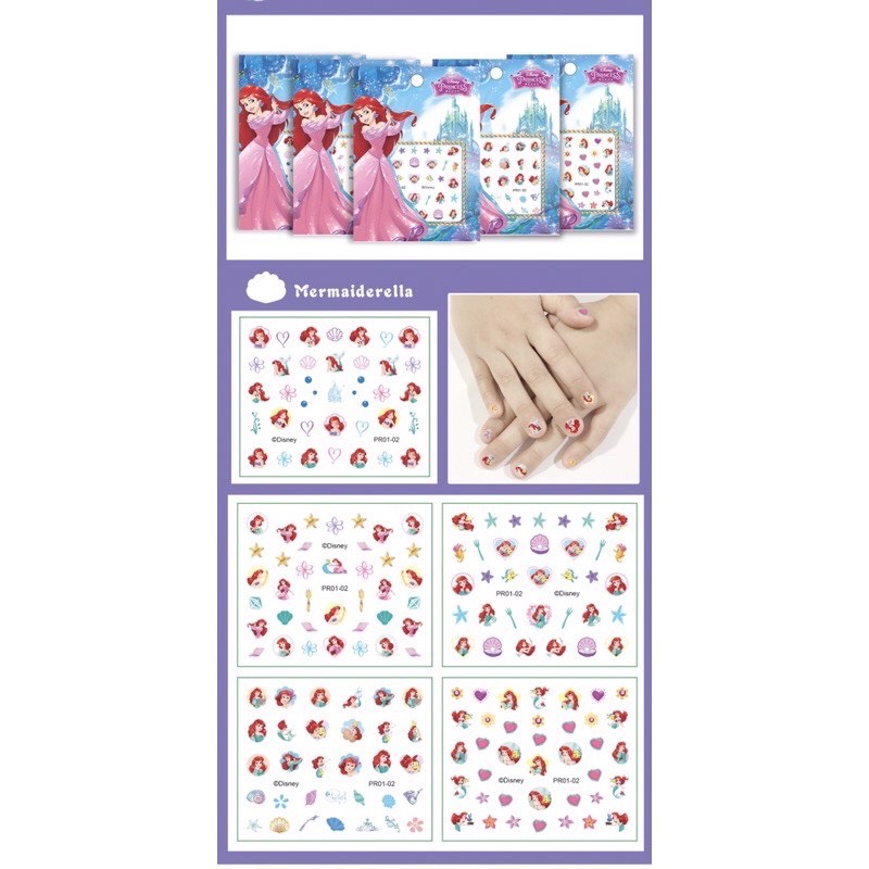 Sét sticker dán móng tay 3D nhiều mẫu mới cho bé