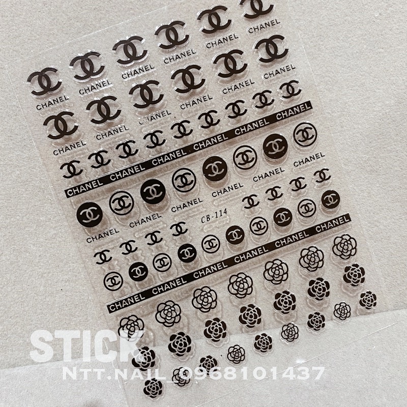 Stick dán móng tay- hình dán nail logo siêu đẹp