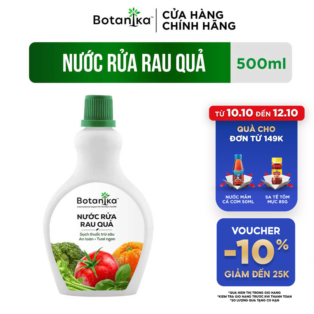 Nước rửa rau quả Botanika 500ml