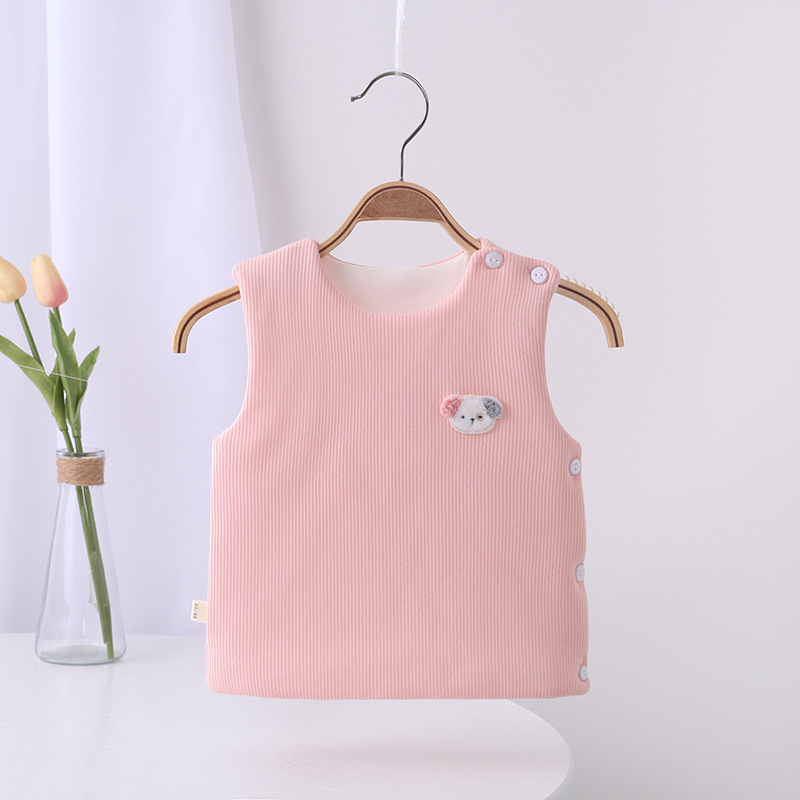 Áo ghi lê trần bông 3 lớp dày dặn cho bé trai và bé gái sơ sinh