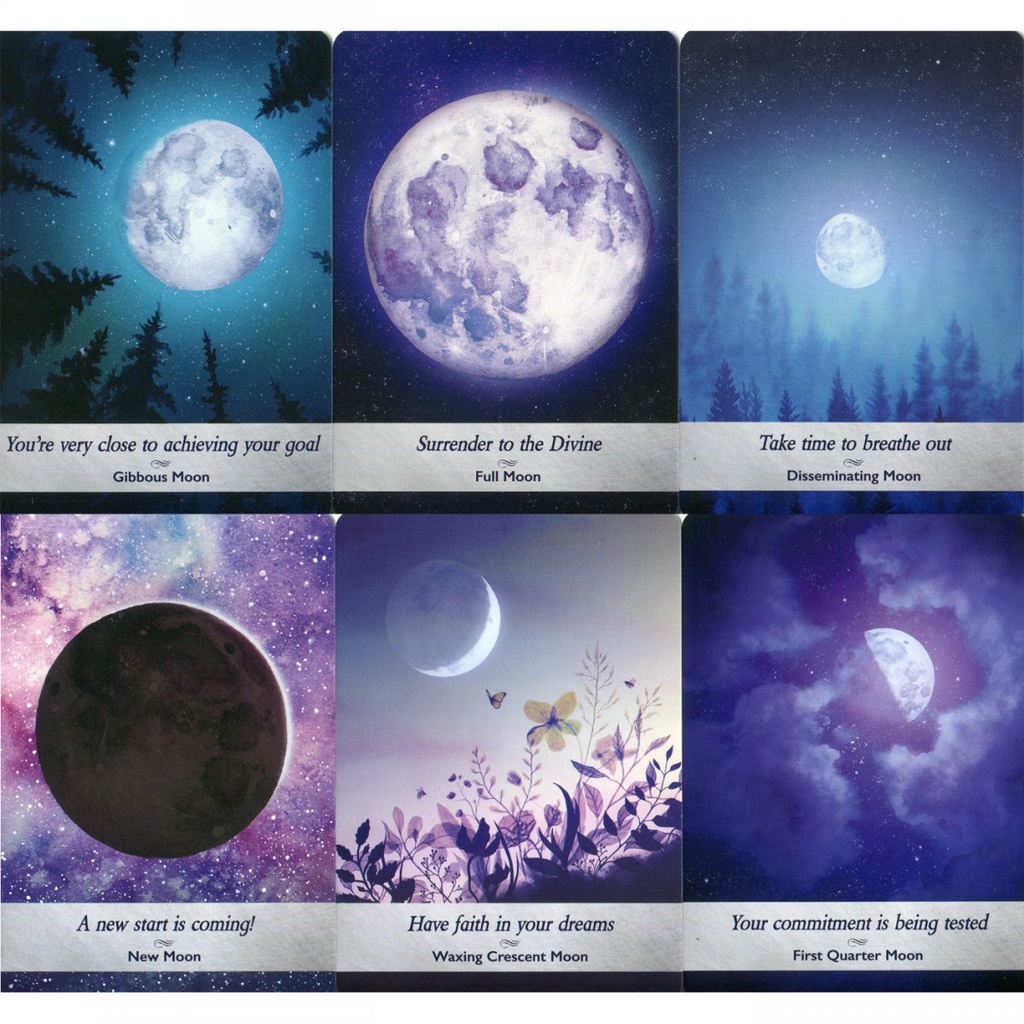 Bộ Bài Moonology Oracle Cards Tarot Size Gốc