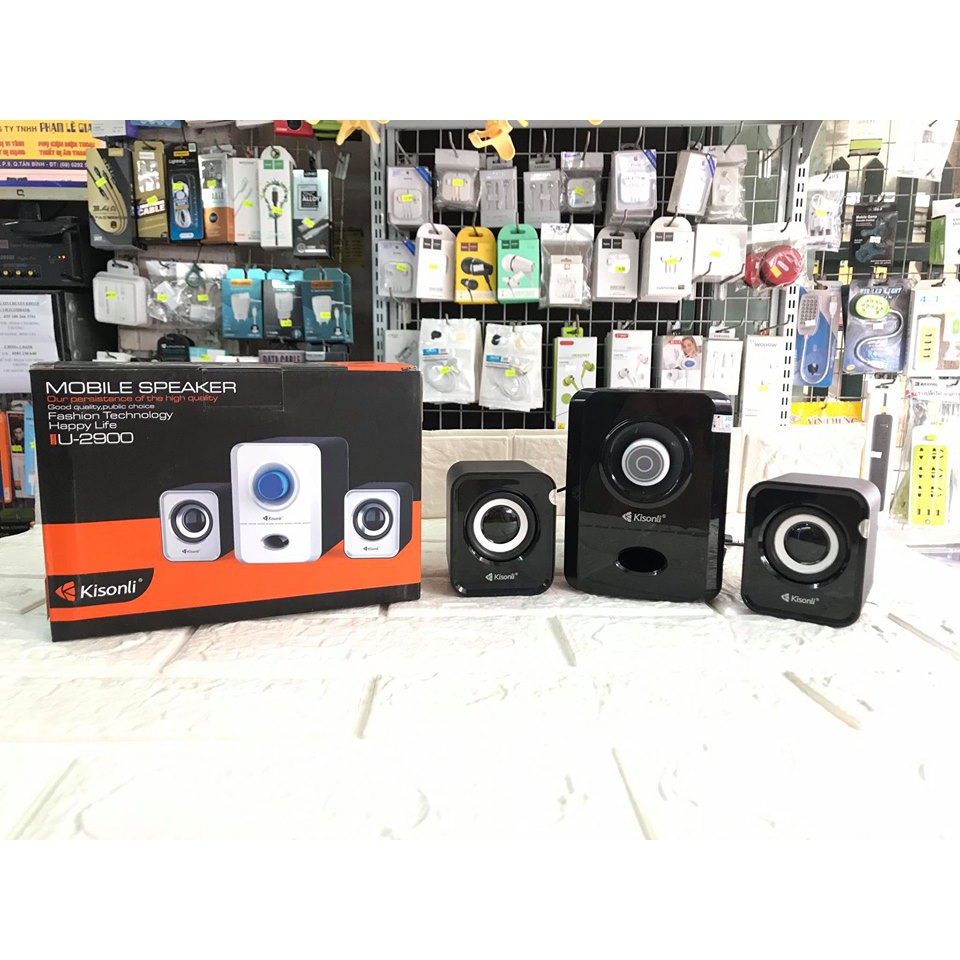 Bộ loa vi tính 2.1 kisonli u2900 (màu ngẫu nhiên)