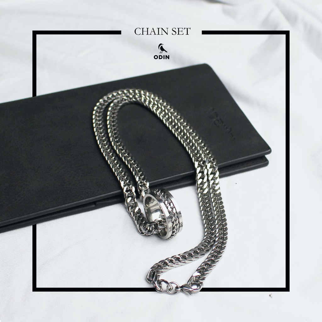Vòng cổ chain titanium - thép titan không gỉ - odin