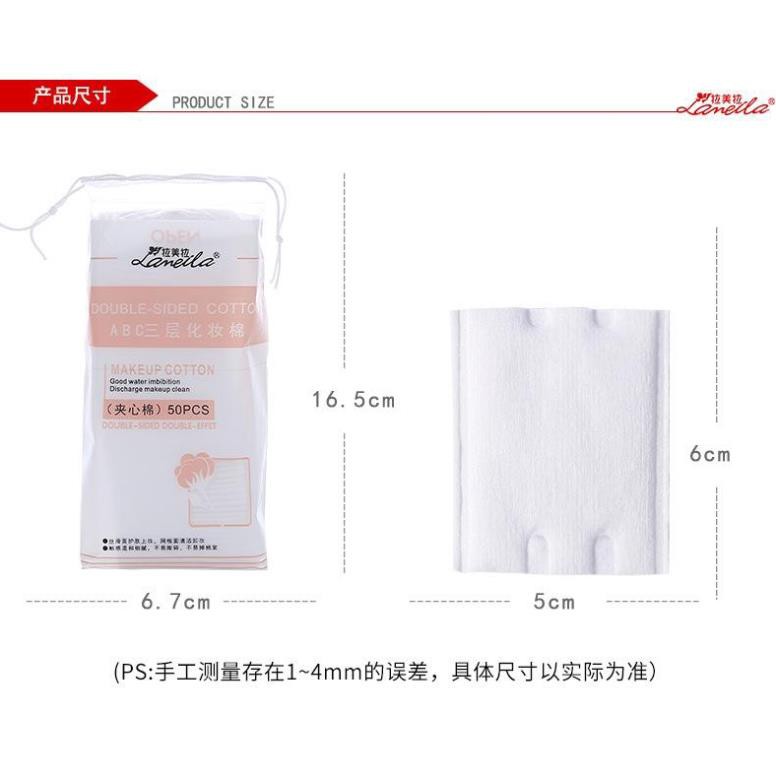 Một Gói 50 Miếng Bông Tẩy Trang Lameila - BUM STORE