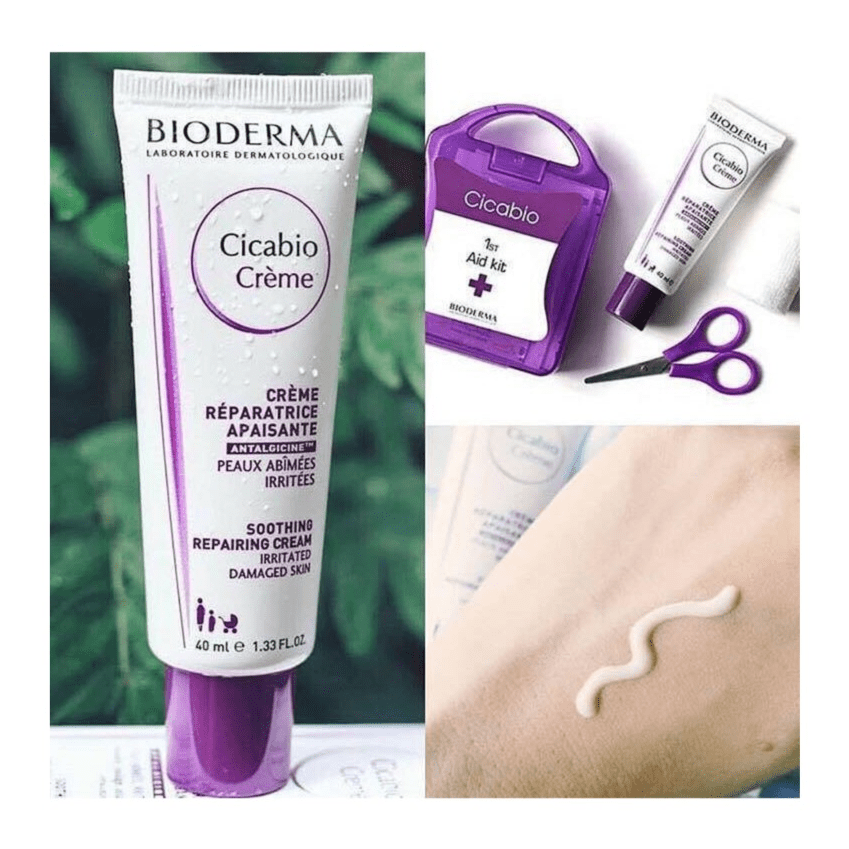 Kem dưỡng phục hồi da Bioderma Cicabio Creme 40ml (Tím)