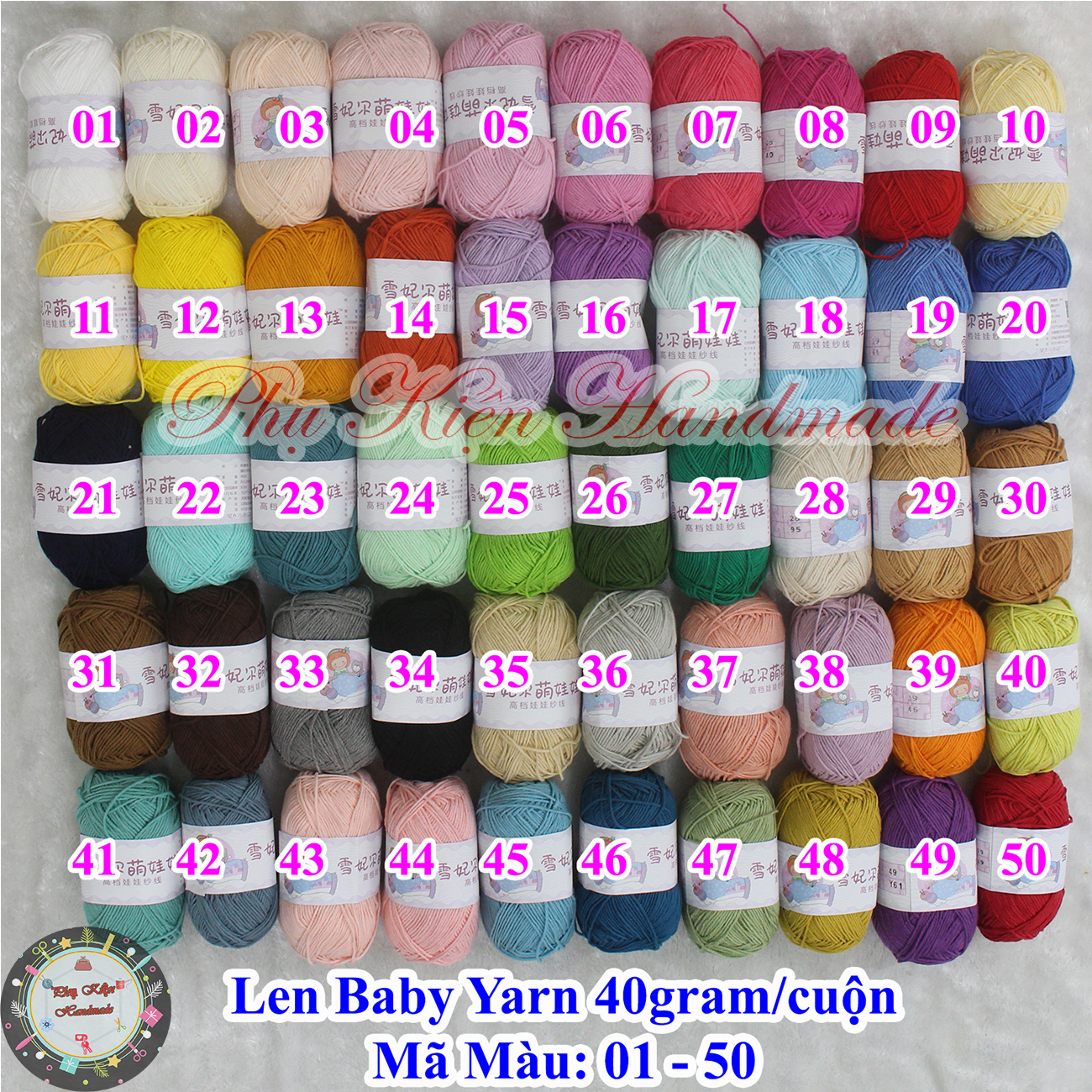 Baby Yarn 40Gr/Roll (Color Code: 01 - 67)