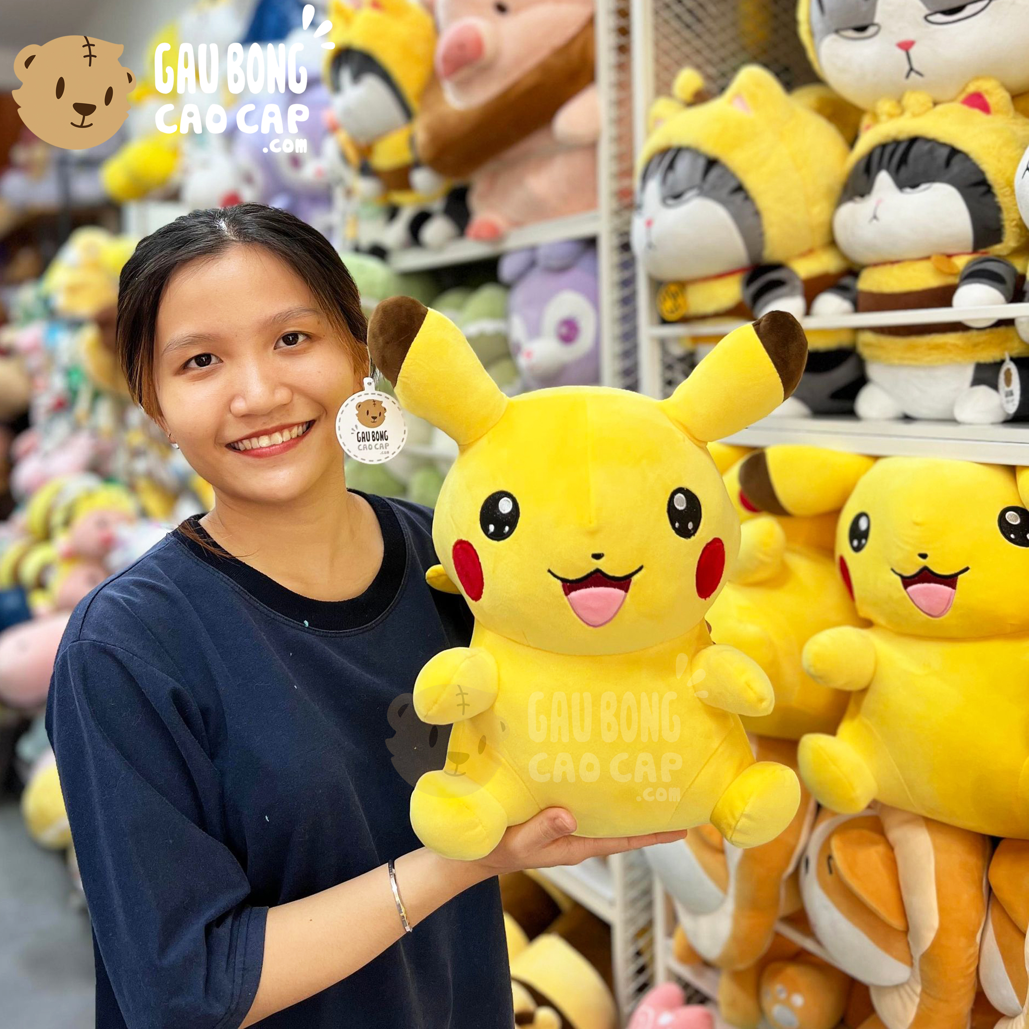 Gấu bông hình Pikachu siêu cute , size 38cm