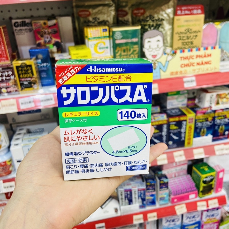 Miếng dán Salonpas giảm đau Nhật Bản 140 miếng