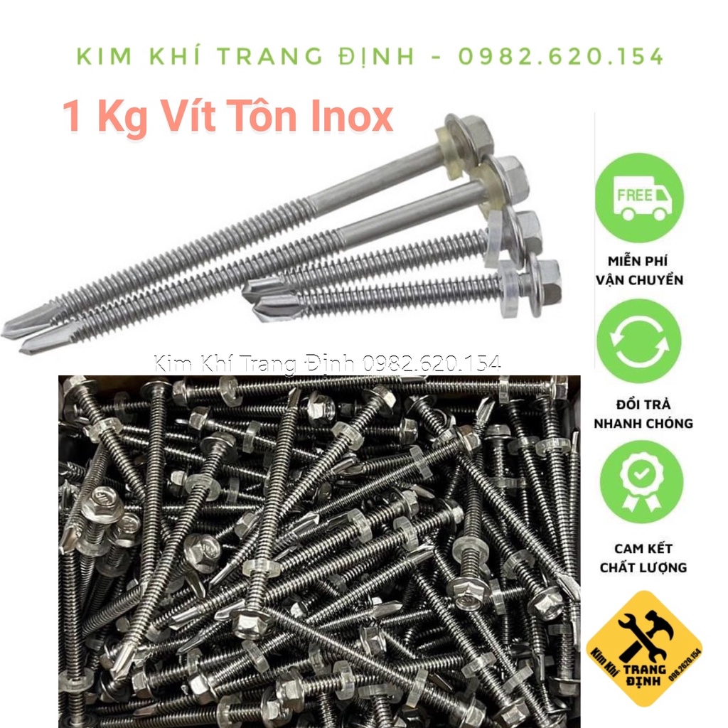 Vít bắn tôn inox SUS 410 (1kg)