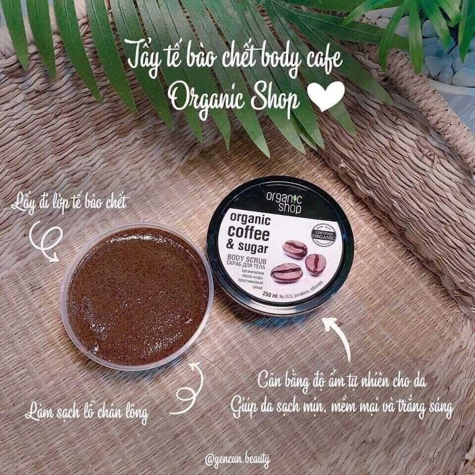 Tẩy da chết Cafe Body Organic NGA