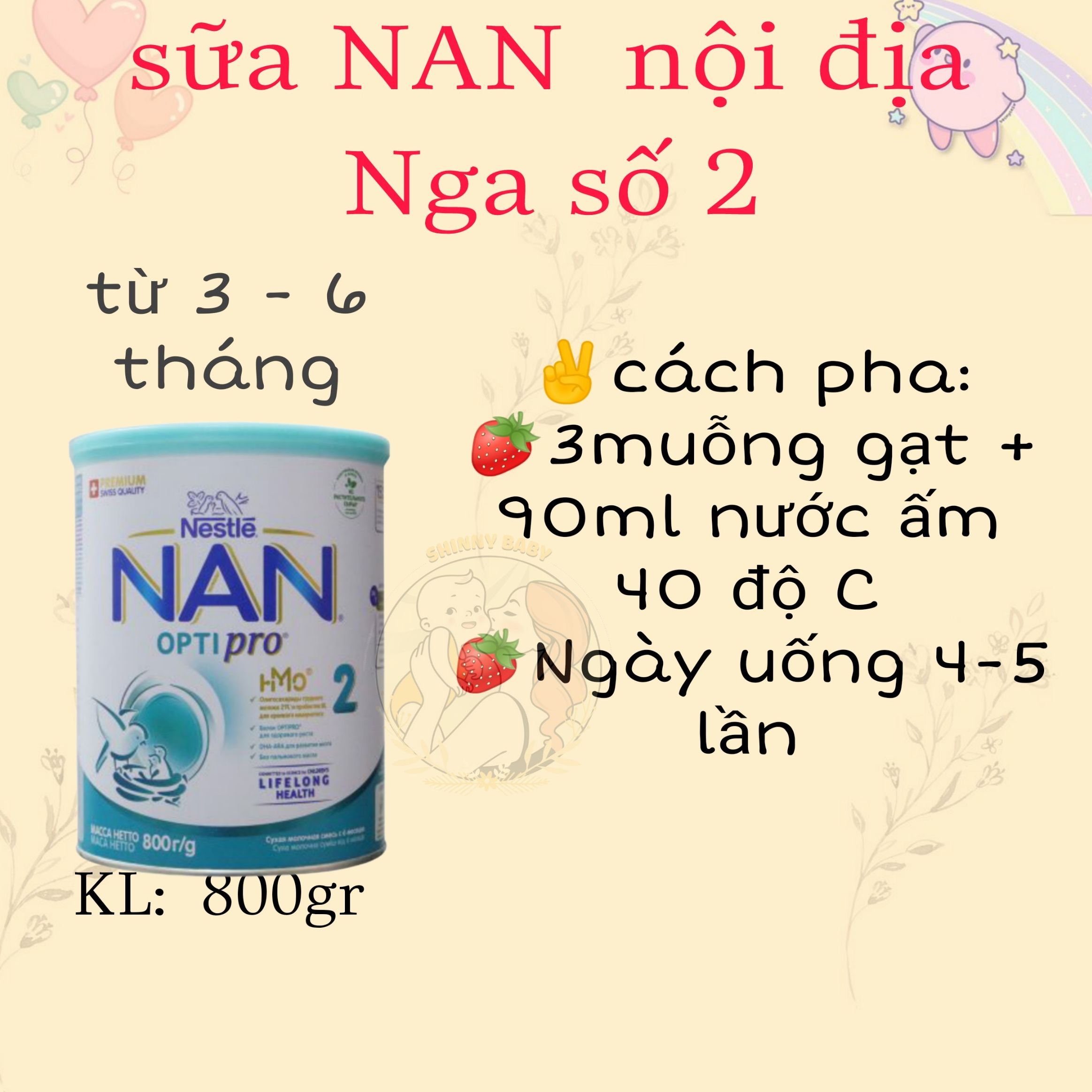 Date 26- sữa nan optipro Nga 800g cho bé từ 0-6m+