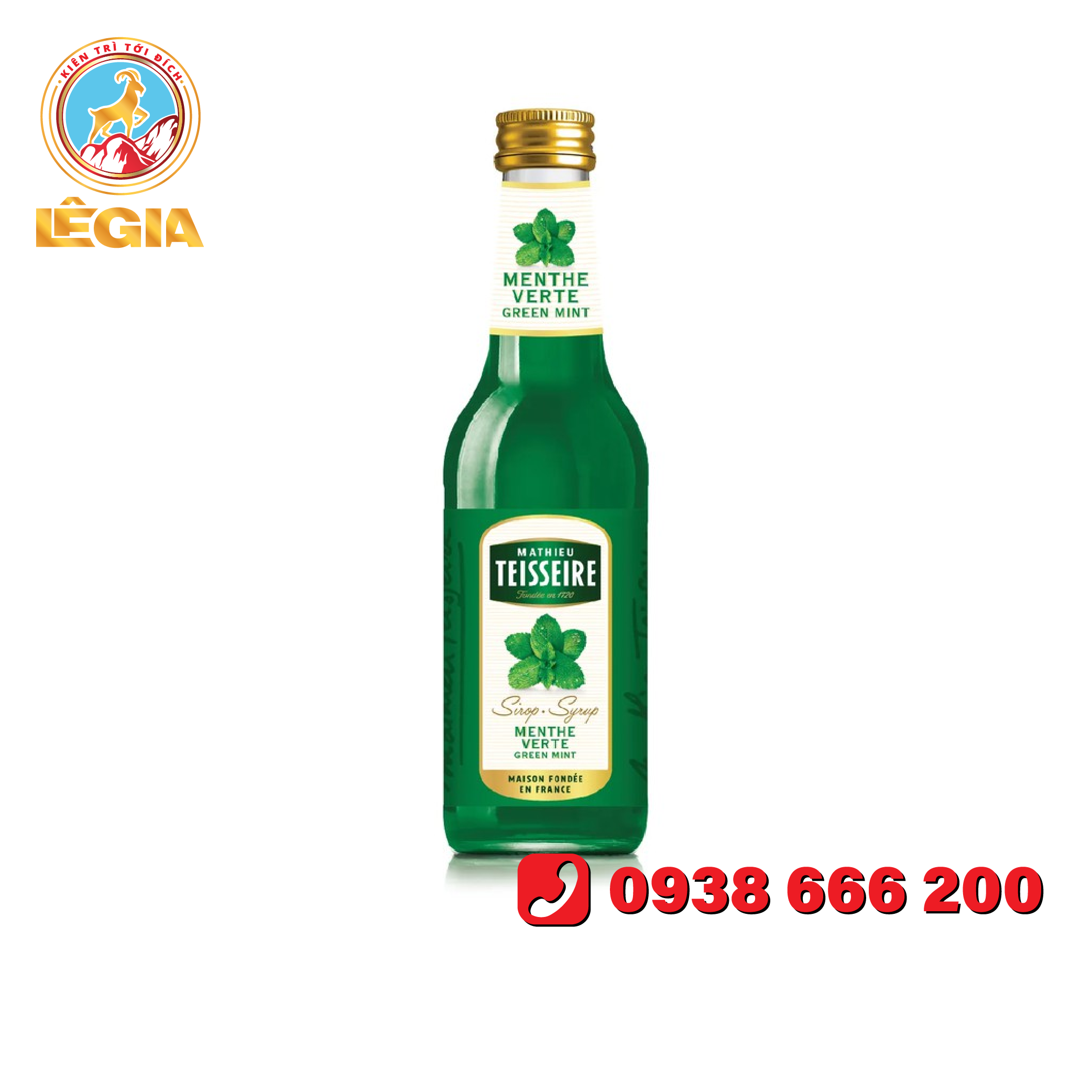 SIRO TEISSEIRE BẠC HÀ 330ML - TEISSEIRE GREEN MINT SYRUP