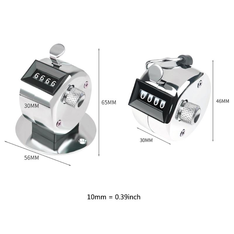 Portable 4 Digit Number Handheld Tally Counter Mini Mechanical Digital Counting Hand Click Golf Clicker