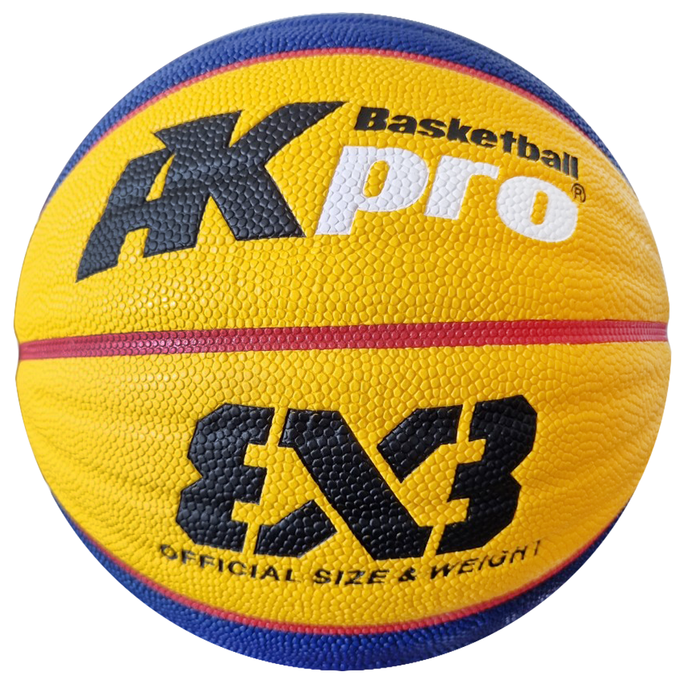 Bóng Rổ Da AKpro 3x3 Vàng-Xanh