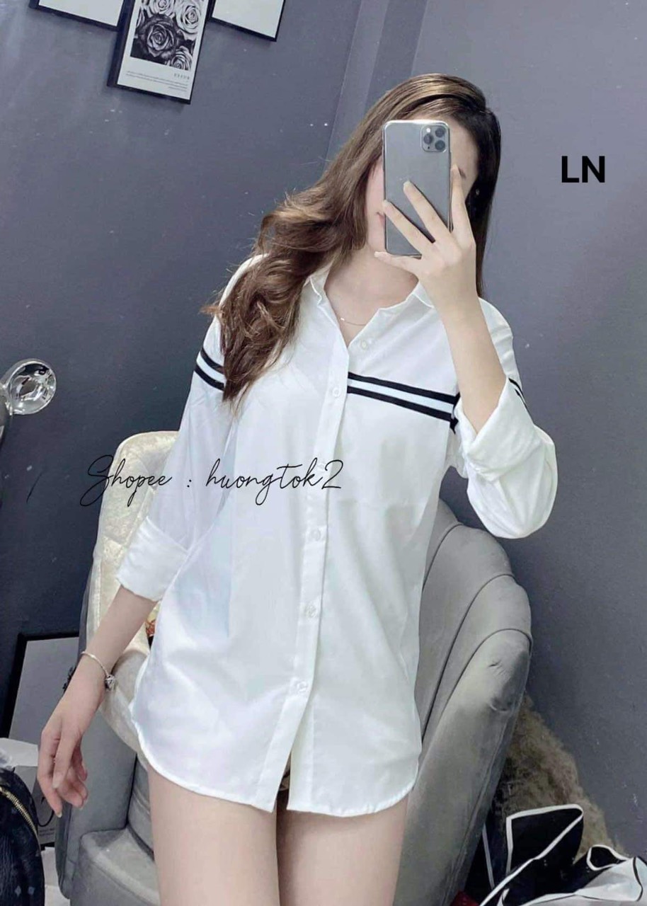 Áo sơ mi dài tay 2 vạch  Chất sơ mi lụa HOTTREND 2022