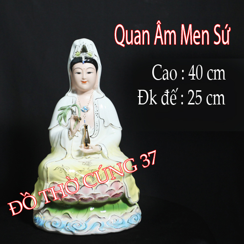 Tượng quan âm men sứ