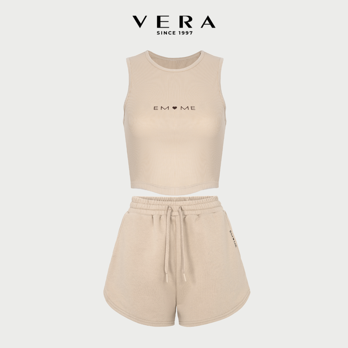 Quần short vera by chi pu nỉ da cá c0012 và áo t-top c0015