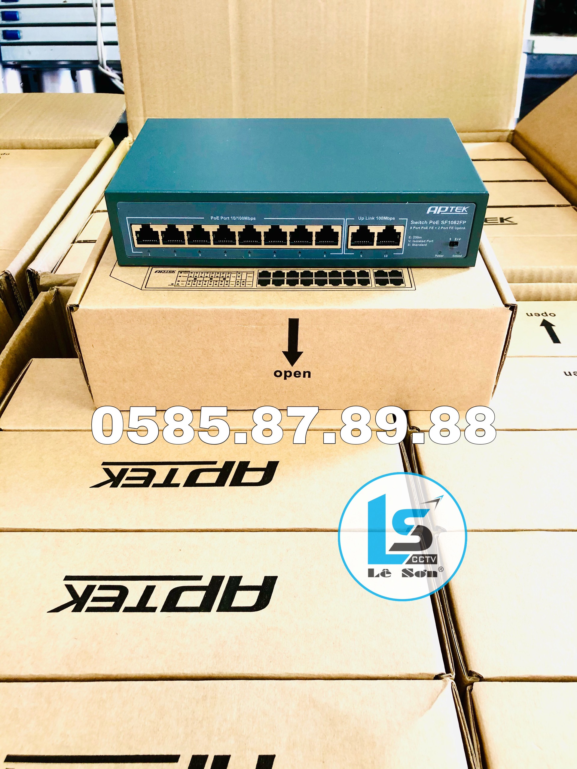 [HCM]Switch PoE Aptek SF1082FP [ 8 Port (Cổng) PoE - AI Thông Minh ]