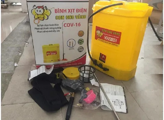 [HCM]Bình phun xịt điện COV 16 (Con Ong Vàng 16 Lít đeo lưng)