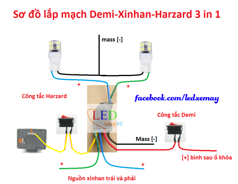 Mạch Demi-Xinhan-Harzard 3 in 1