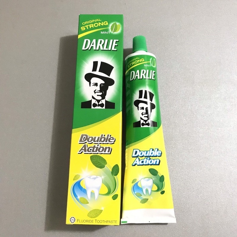 Combo 2 Tuýp Kem Đánh Răng Darlie Double Action 150Gram ( Ông Tây Đen)