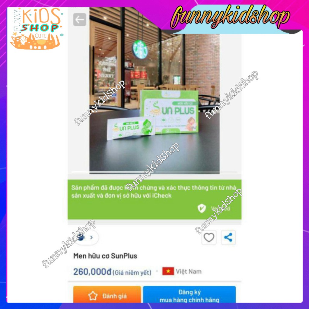 Men Hữu Cơ Sunplus- Men Sống hữu cơ Sunplus