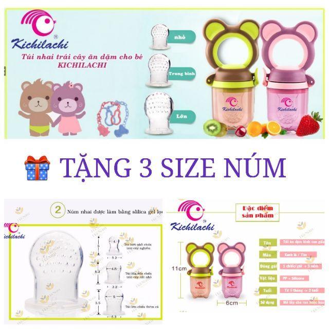 Túi Nhai Silicone Kichilachi - dành cho bé ăn dặm