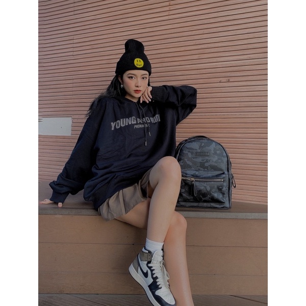 ÁO HOODIE PHENOMENAL - YOUNG AND RICH ( có nón - đính đá )