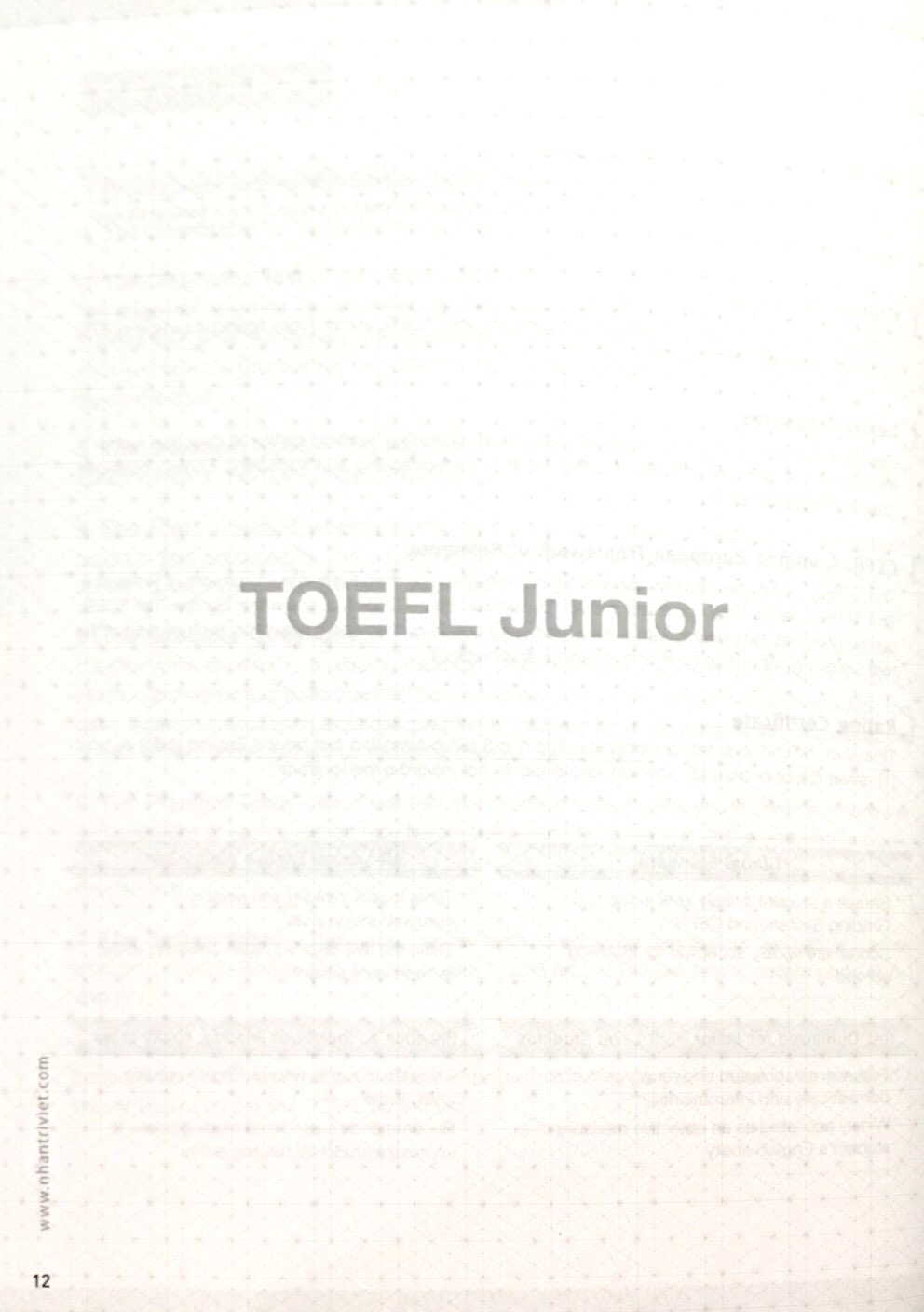 Sách Fahasa - Master TOEFL Junior - Basic (Cefr Level A2) - Reading