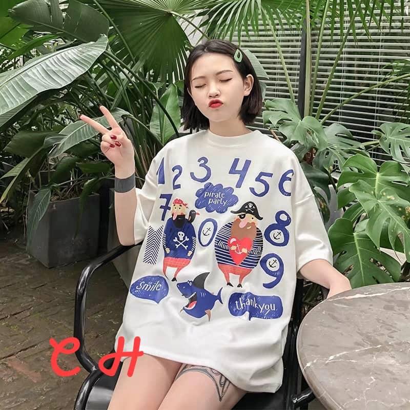 Áo phông 123456 tay lỡ CHU2301