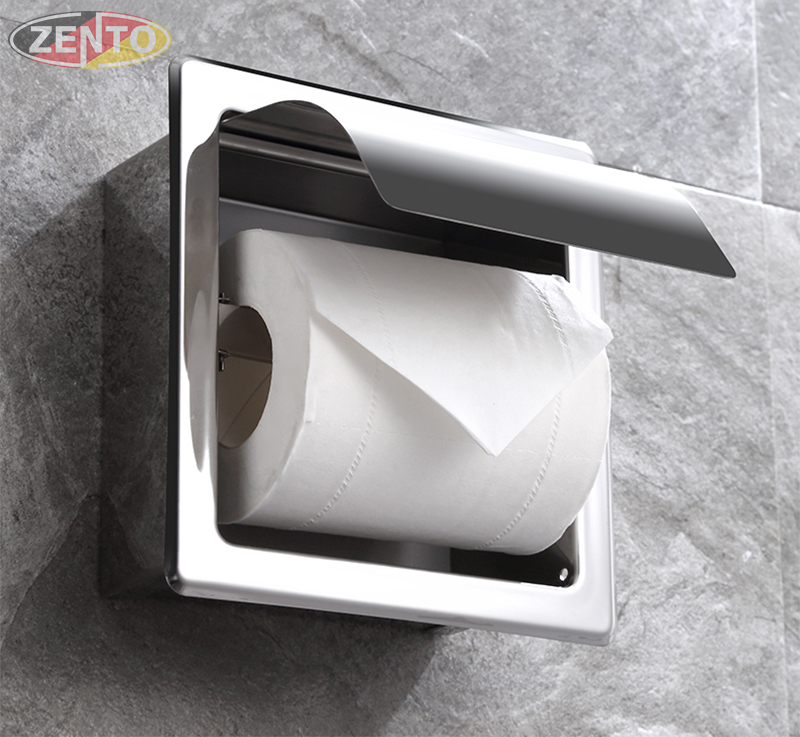 Lô giấy vệ sinh âm tường HB1124-1Brushed.